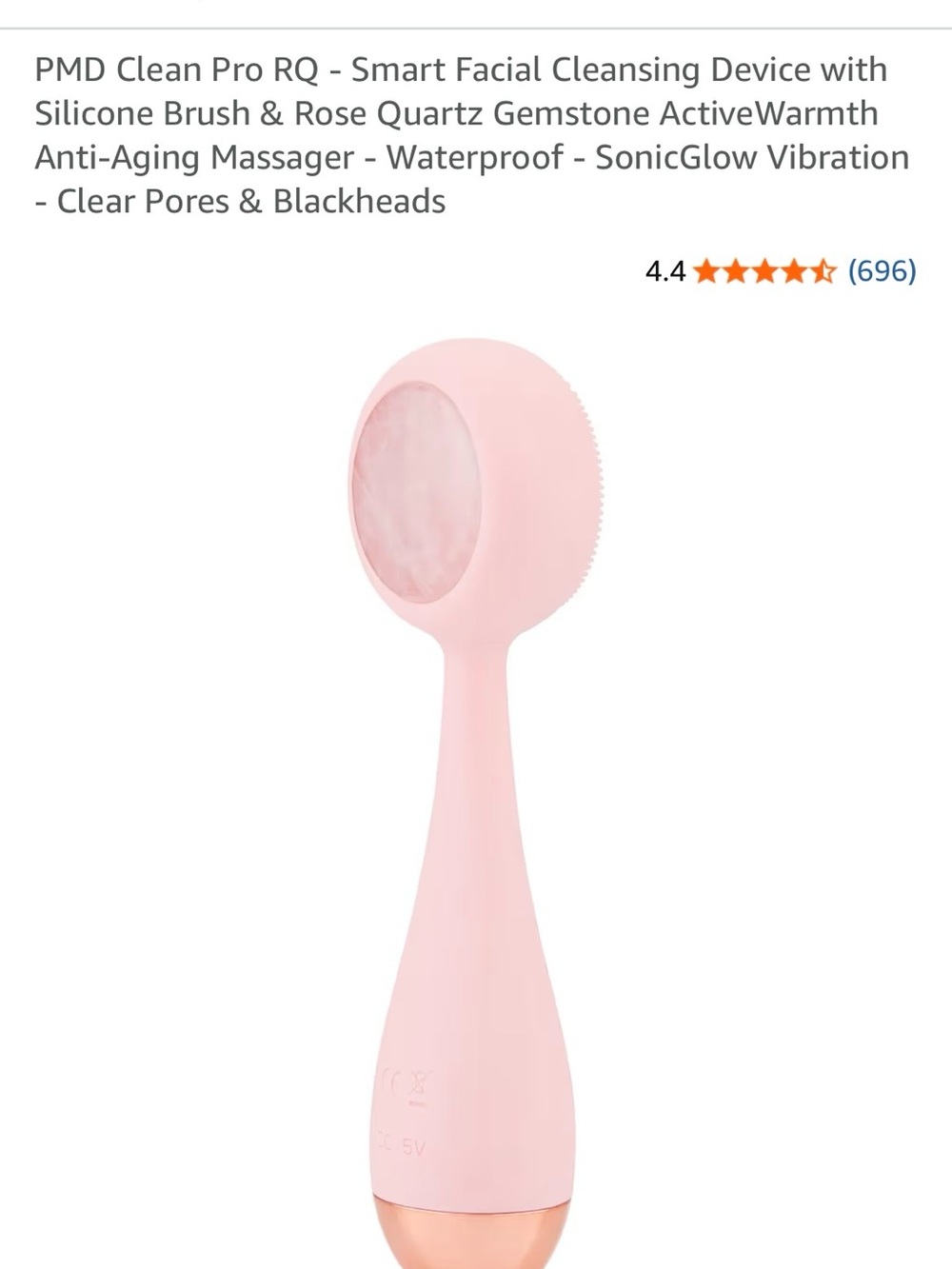 PMD Rose Quartz Facial Cleansing Massager - Pink